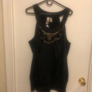 Black sleeveless blouse 🍂